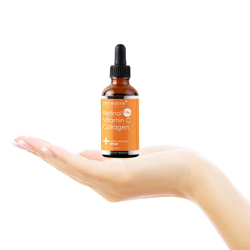 Dermedicine Retinol Vitamin C Collagen Serum – Anti-Aging Face Serum | 1 fl oz