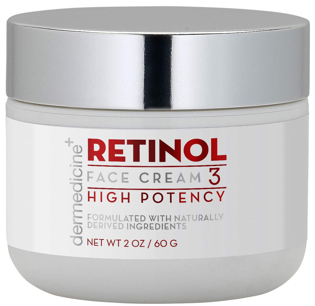 Dermedicine Retinol Cream for Face & Eye | 3% Blend with Jojoba Oil, Apricot Oil, Hyaluronic Acid & Squalane