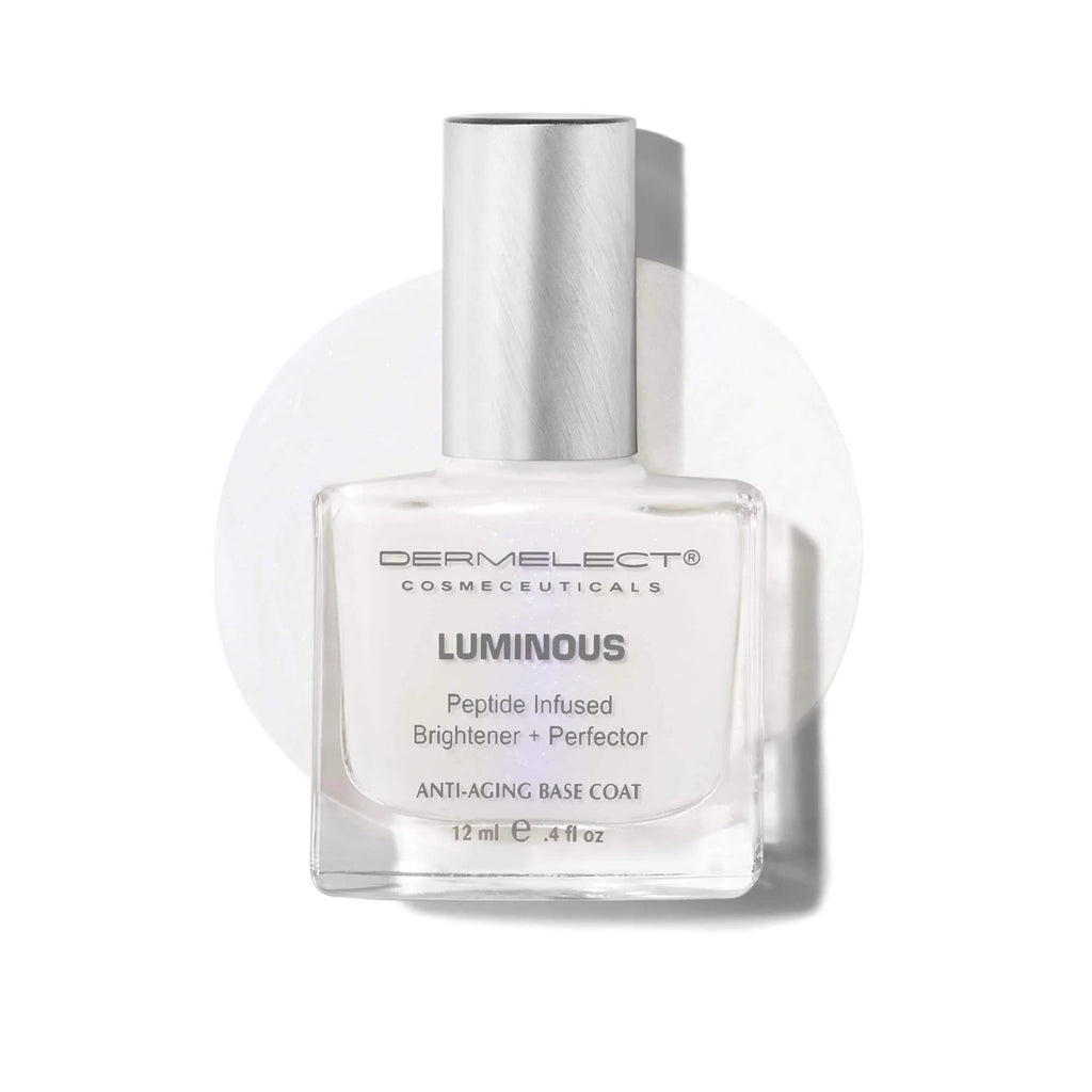 Dermelect Luminous Nail Brightening Treatment – Dual Action Nail Care & Base Coat, 0.4 oz