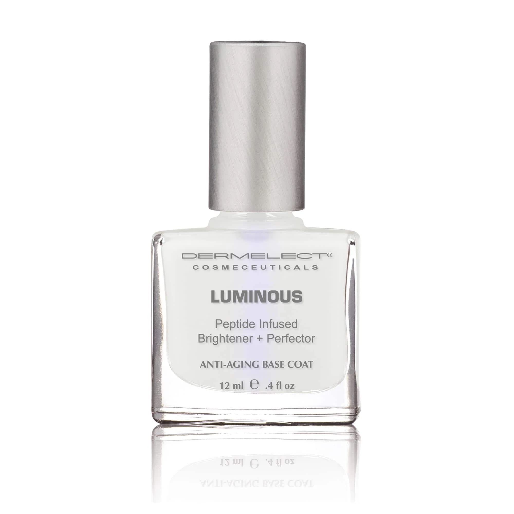 Dermelect Luminous Nail Brightening Treatment – Dual Action Nail Care & Base Coat, 0.4 oz