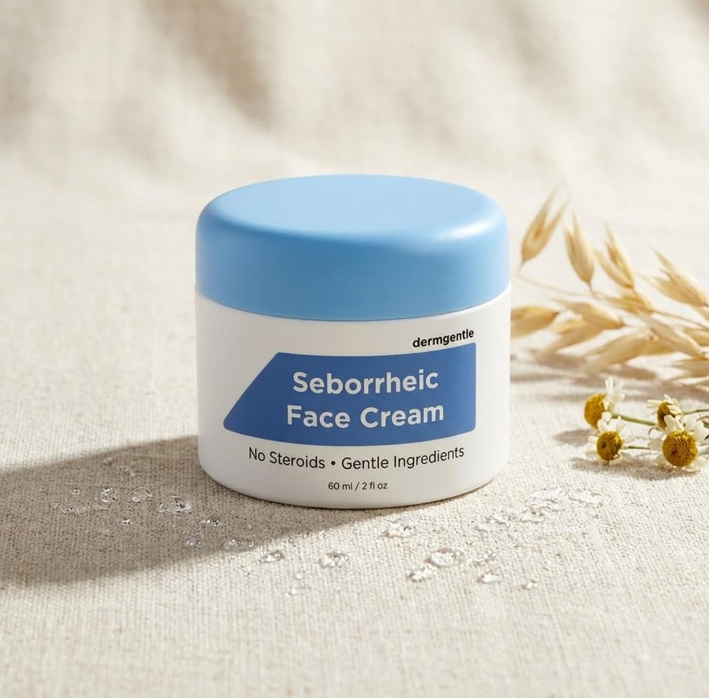 Dermgentle Seborrheic Dermatitis Face Cream — Sensitive Skin, MCT Oil & Squalane, No Steroids