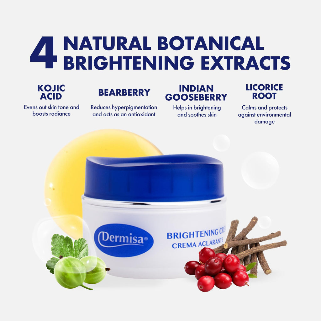Dermisa Brightening Cream with Kojic, Licorice & AMLA – 1.5 oz (Pack of 2)