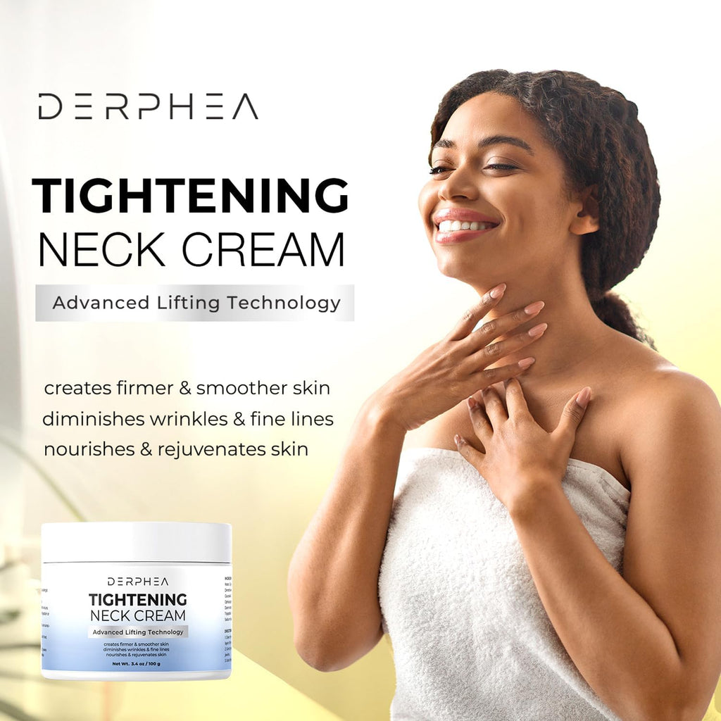 DERPHEA Neck Cream for Tightening & Firming – Advanced Neck Lift, 3.4 oz
