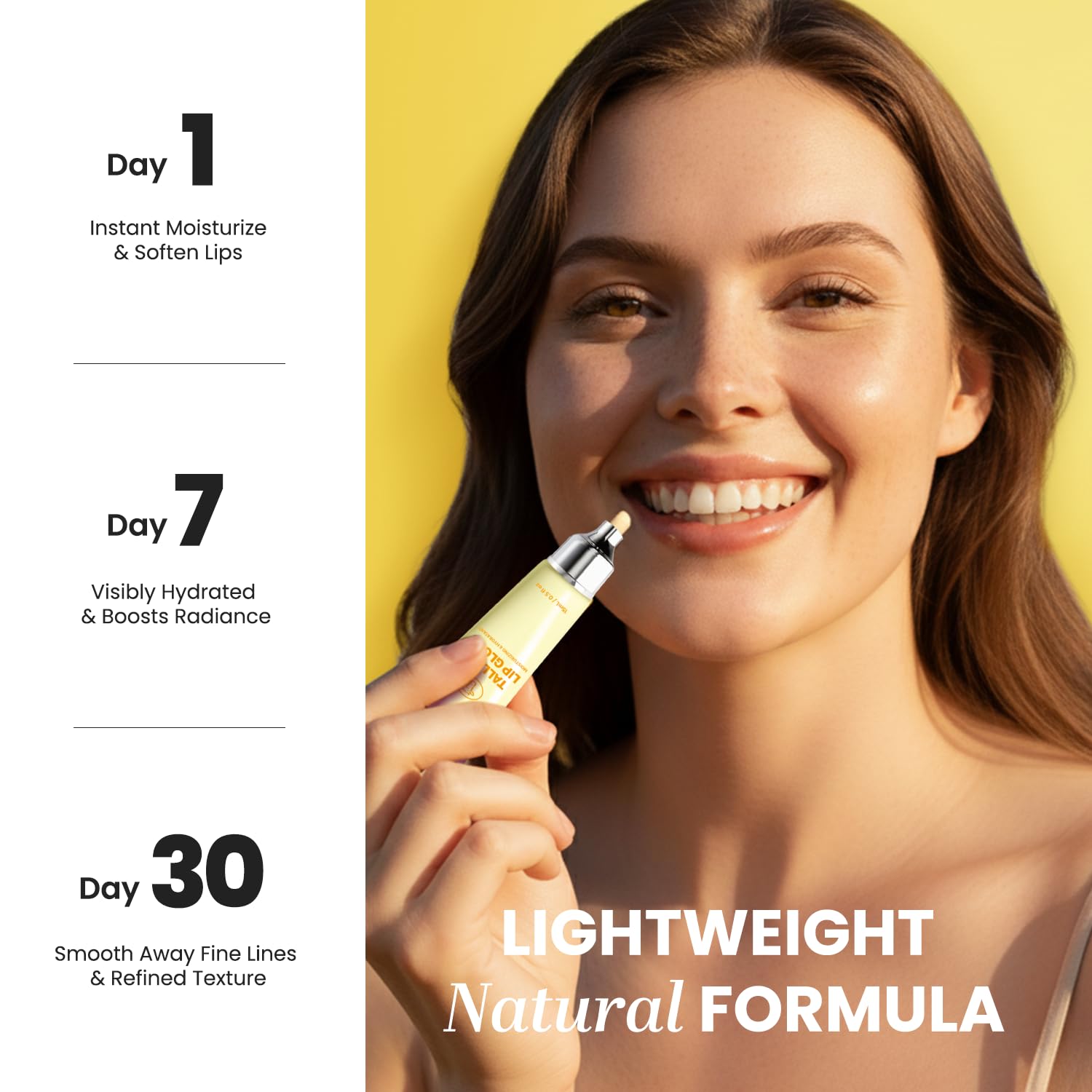 DERPHEA Organic Beef Tallow Lip Balm – 8H Hydration, Glossy Shine, Overnight Lip Mask (2 Tubes)