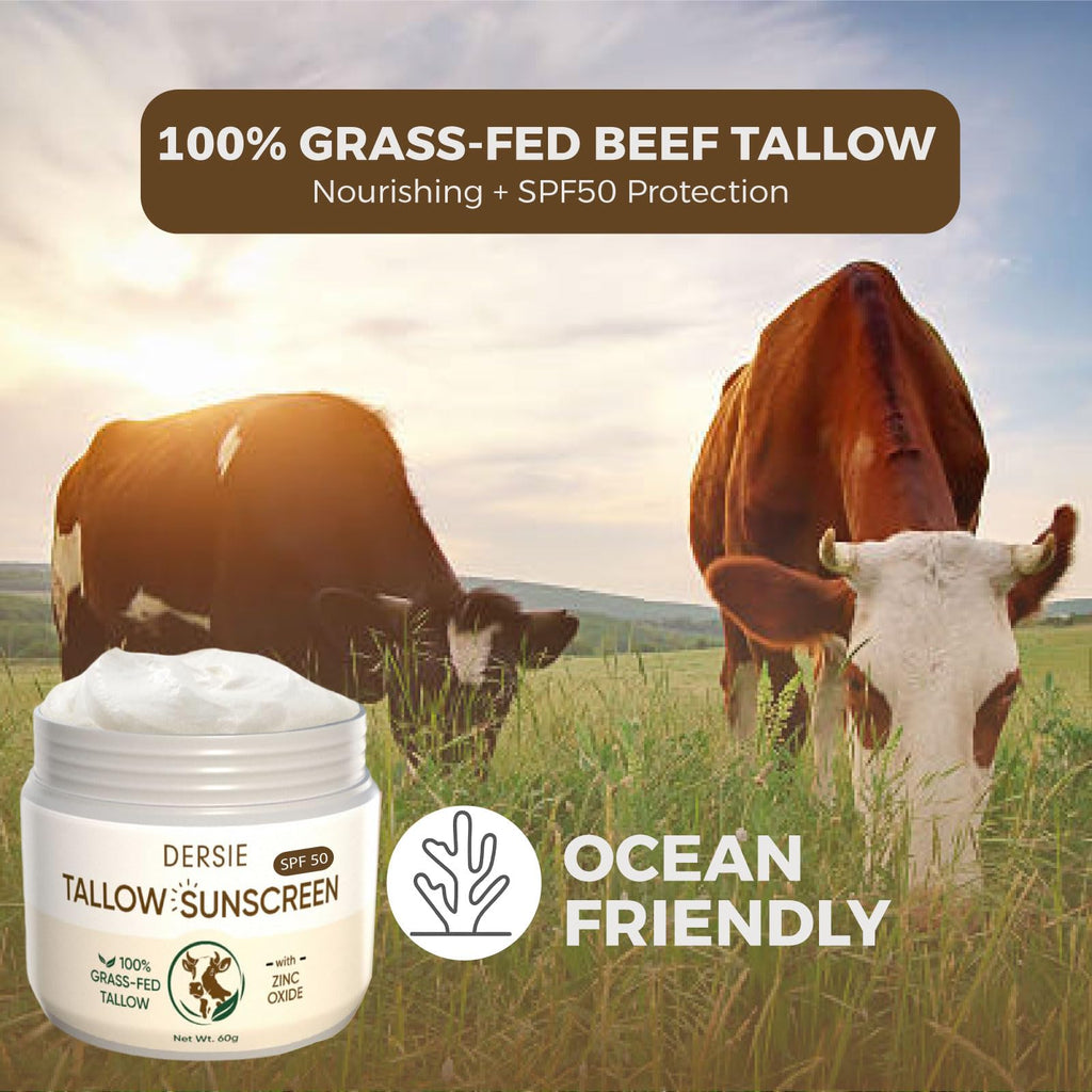 Dersie Tallow Sunscreen SPF 50 – Mineral Sunblock with Grass-Fed Tallow for Face & Body