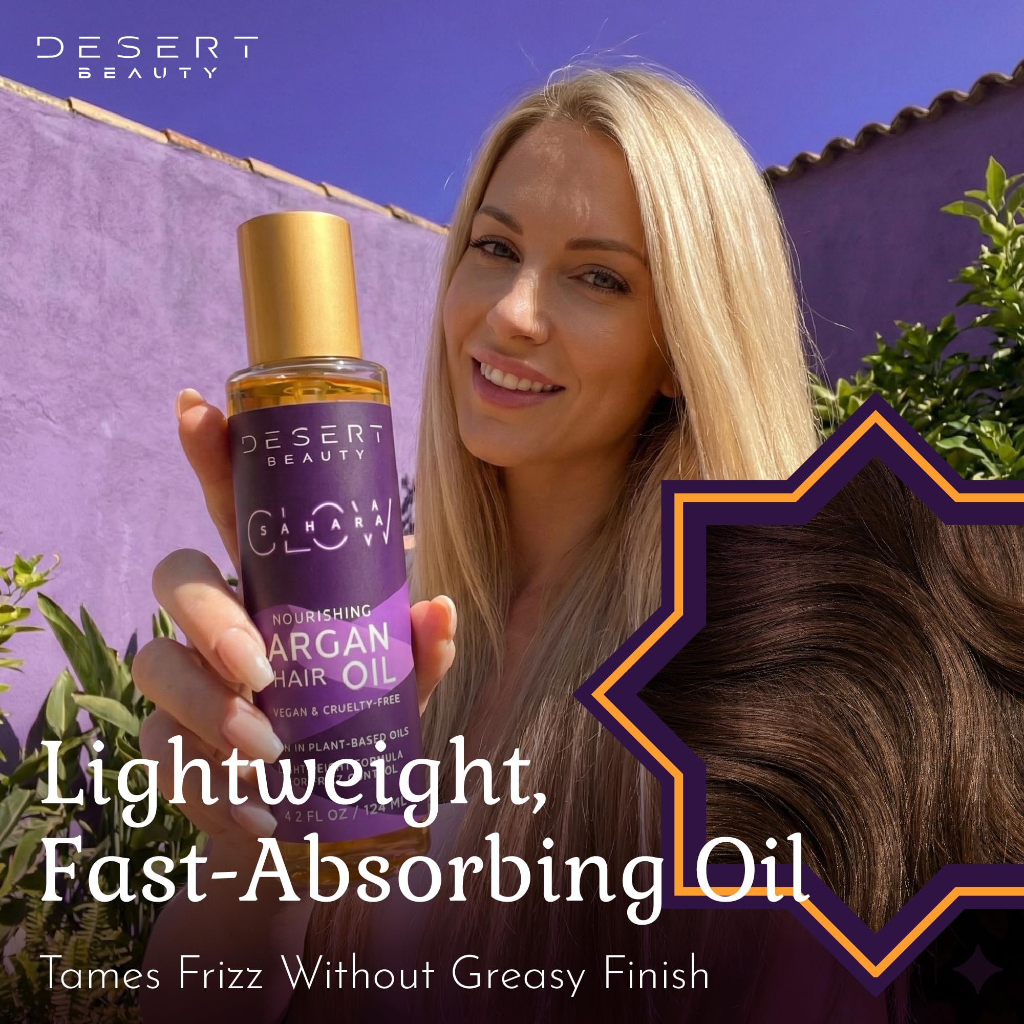 Desert Beauty Argan Oil 4oz — Lightweight Hair Oil & Leave-In Conditioner