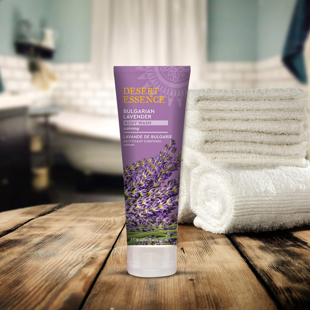 Desert Essence Bulgarian Lavender Body Wash – Gentle Cleansing and Soothing Skin (8 fl oz)