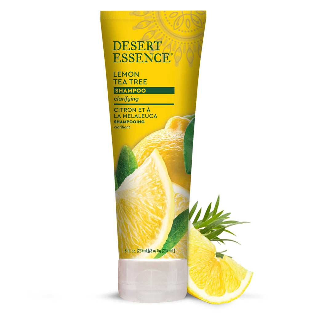 Desert Essence Lemon Tea Tree Shampoo – Oil Control, Scalp Revitalization & Hair Strength (8 fl oz)