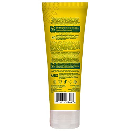 Desert Essence Lemon Tea Tree Shampoo – Oil Control, Scalp Revitalization & Hair Strength (8 fl oz)