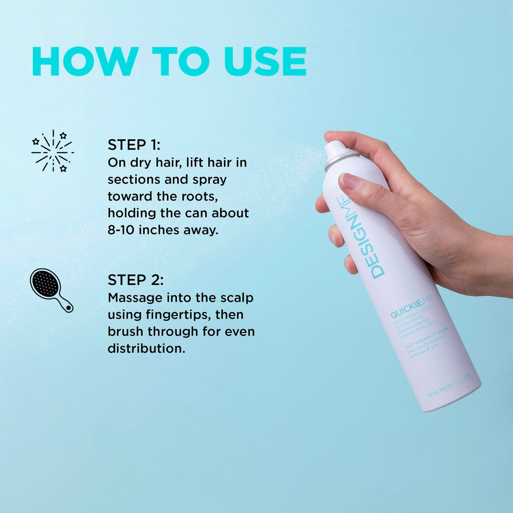 Design.Me QUICKIE.ME Dry Shampoo for Light Tones – Instant Refresh & Oil Absorption