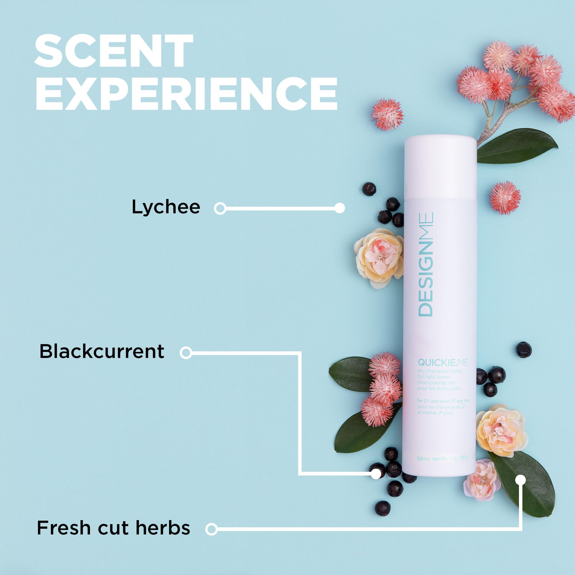 Design.Me QUICKIE.ME Dry Shampoo for Light Tones – Instant Refresh & Oil Absorption