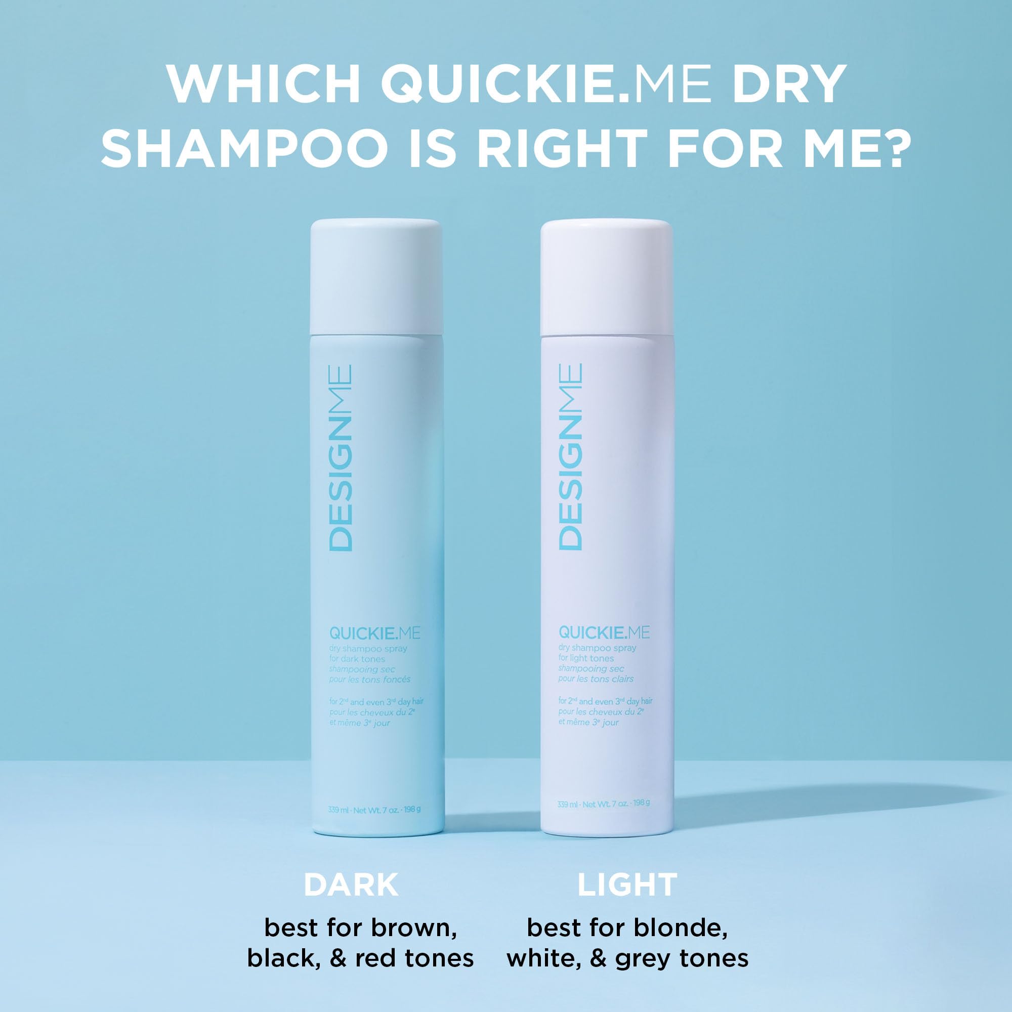 Design.Me QUICKIE.ME Dry Shampoo for Light Tones – Instant Refresh & Oil Absorption