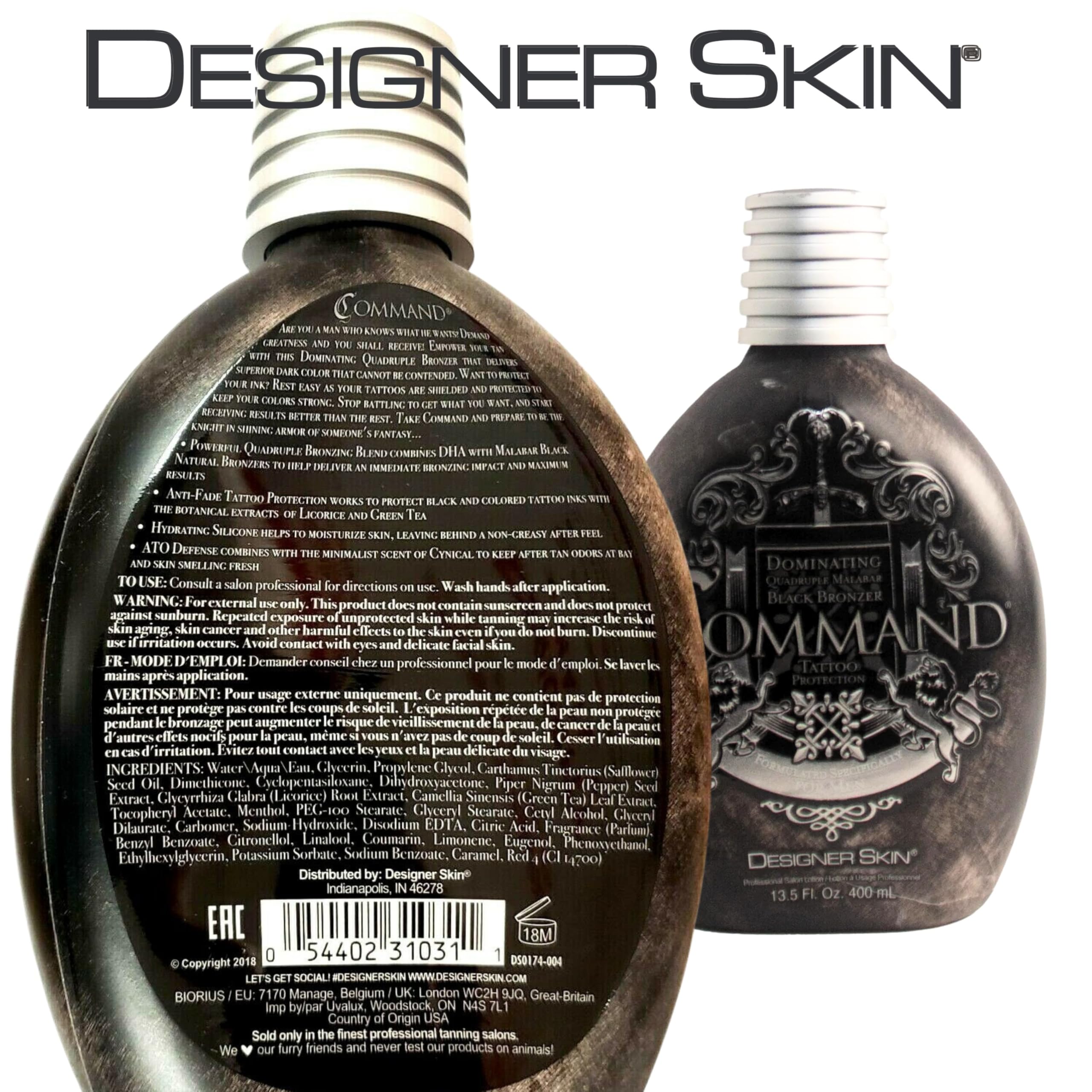 Designer Skin Command Tanning Lotion 13.5oz – Buildable Color & Hydration