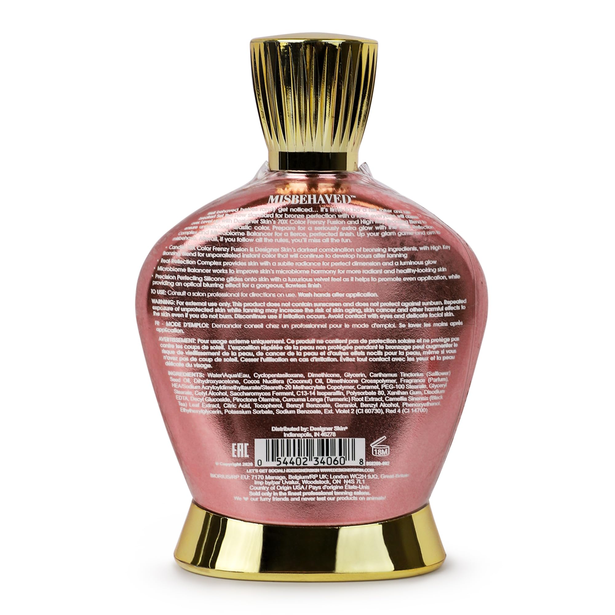 Designer Skin Misbehaved 70X Bronzer – 13.5 fl oz Tan Lotion