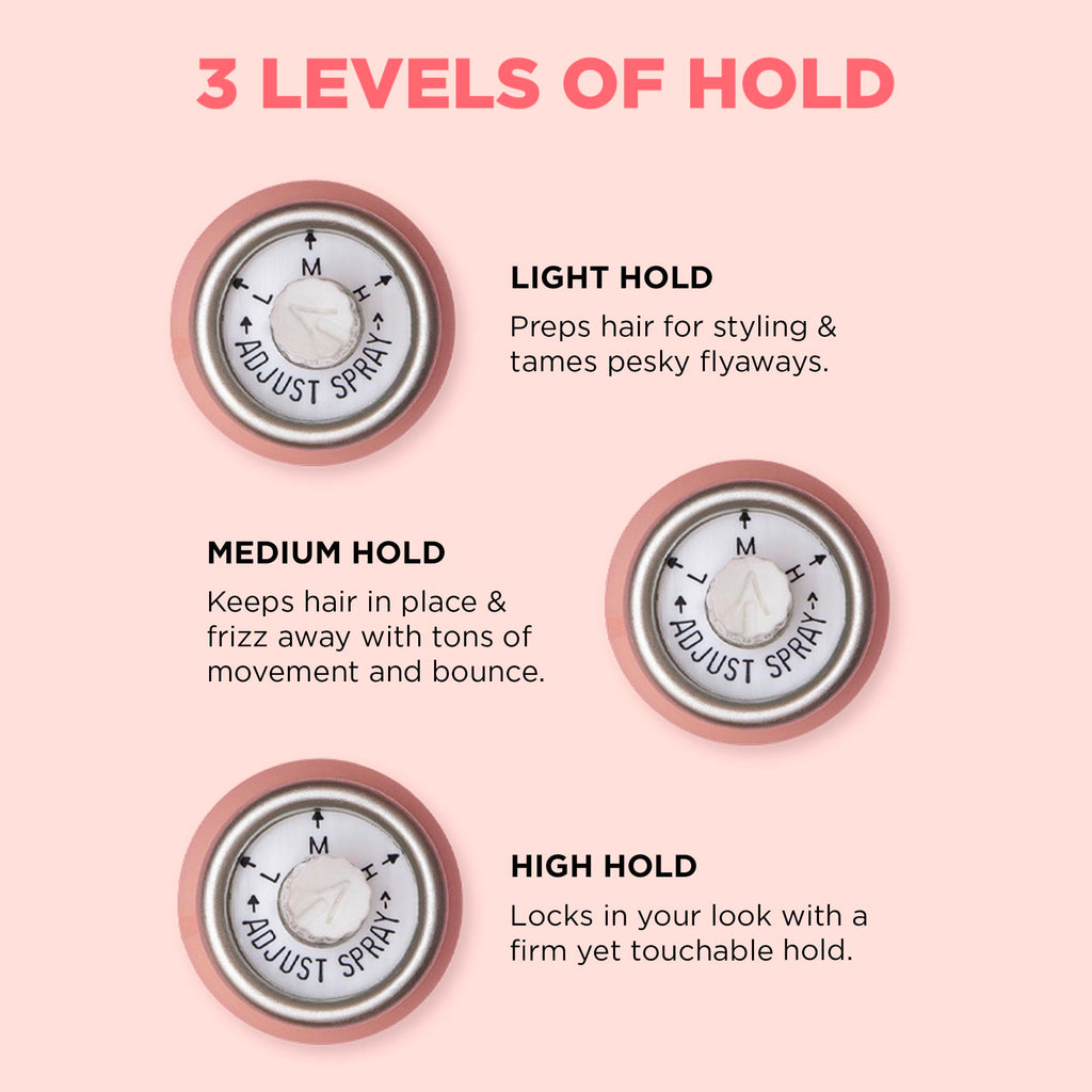 HOLD.ME Three-Way Hairspray by DESIGNME | Light, Medium & High Hold in 1 Can | 9.5 oz