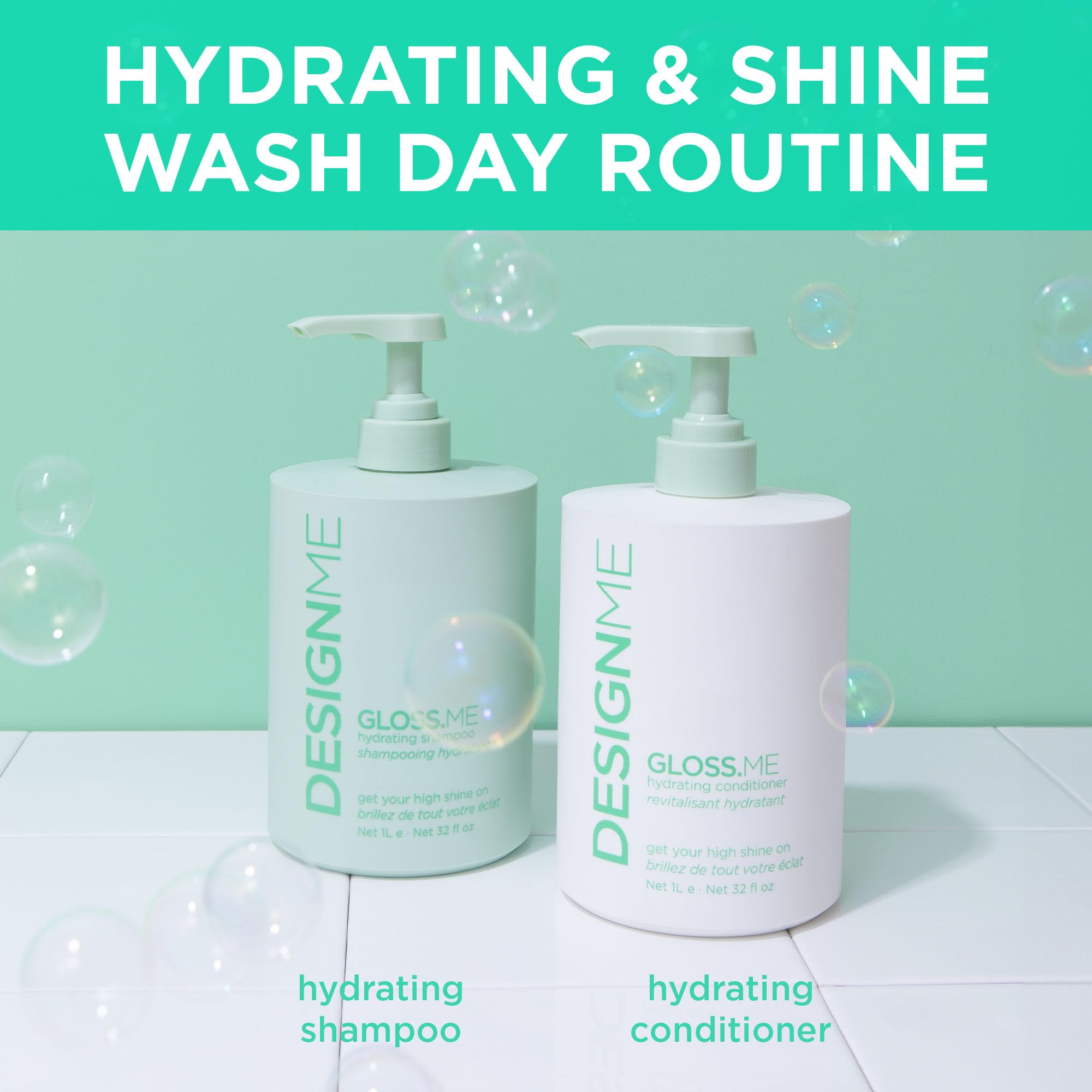 Design.Me Hydrating Conditioner - 32 Fl Oz - Hemp & Argan Oil for Damaged Hair - Color Safe