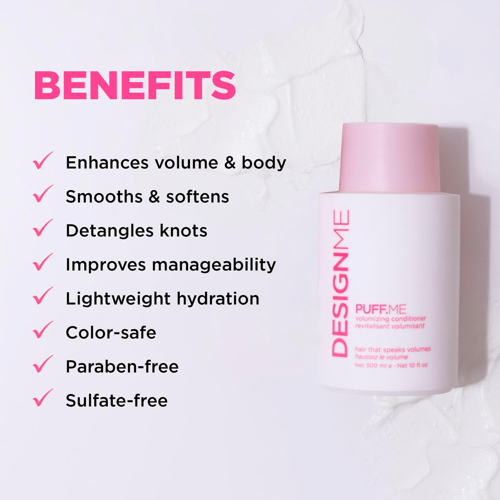 Design.Me PUFF.ME Volumizing Conditioner — Hydration, Volume & Shine for Fine & Medium Hair