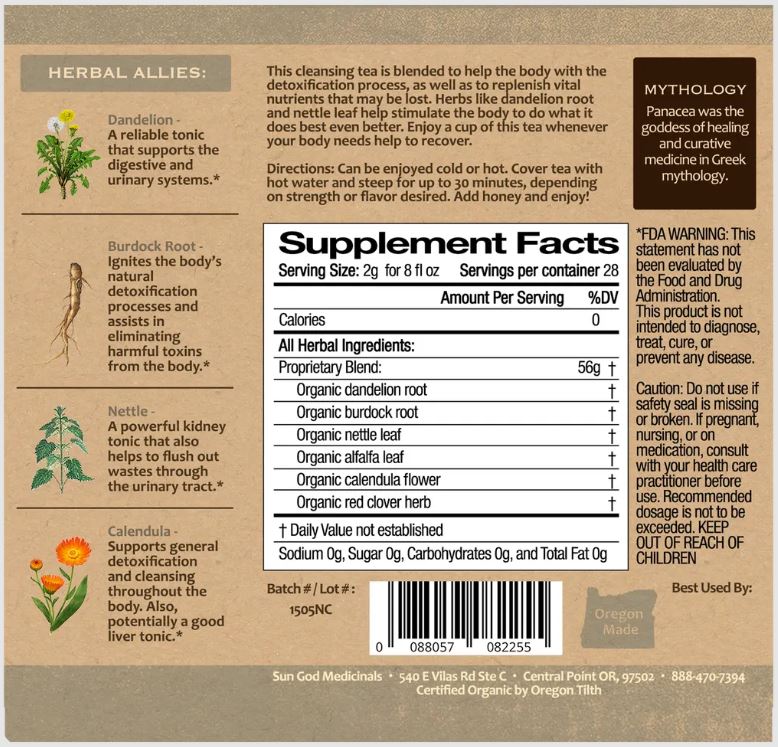 ORGANIC DETOX Herbal Tea with 10 FREE Tea Bags