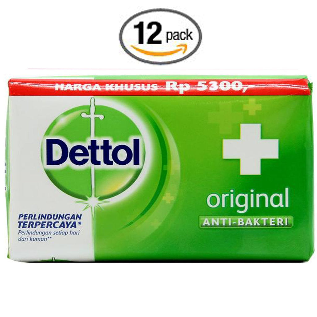 Dettol Original Anti-Bacterial Hand & Body Bar Soap – 110 g, Pack of 12