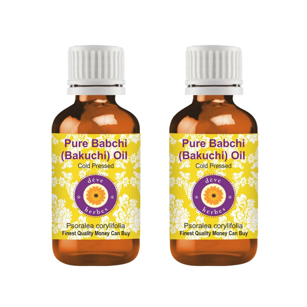 Deve Herbes Babchi Oil (Bakuchi) – Cold Pressed Carrier Oil for Skin & Massage | 15ml x 2