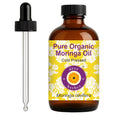 dève herbes Organic Moringa Oil with Glass Dropper – Cold-Pressed Pure Carrier Oil (120ml)
