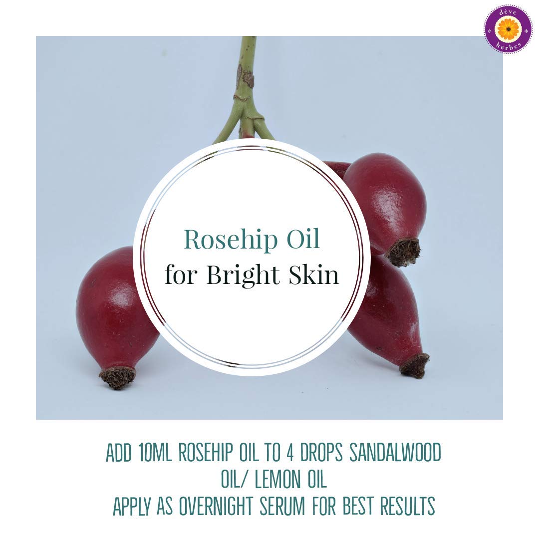 dève herbes Pure Rosehip Oil (Rosa rubiginosa) Cold-Pressed 30ml – All Skin Types