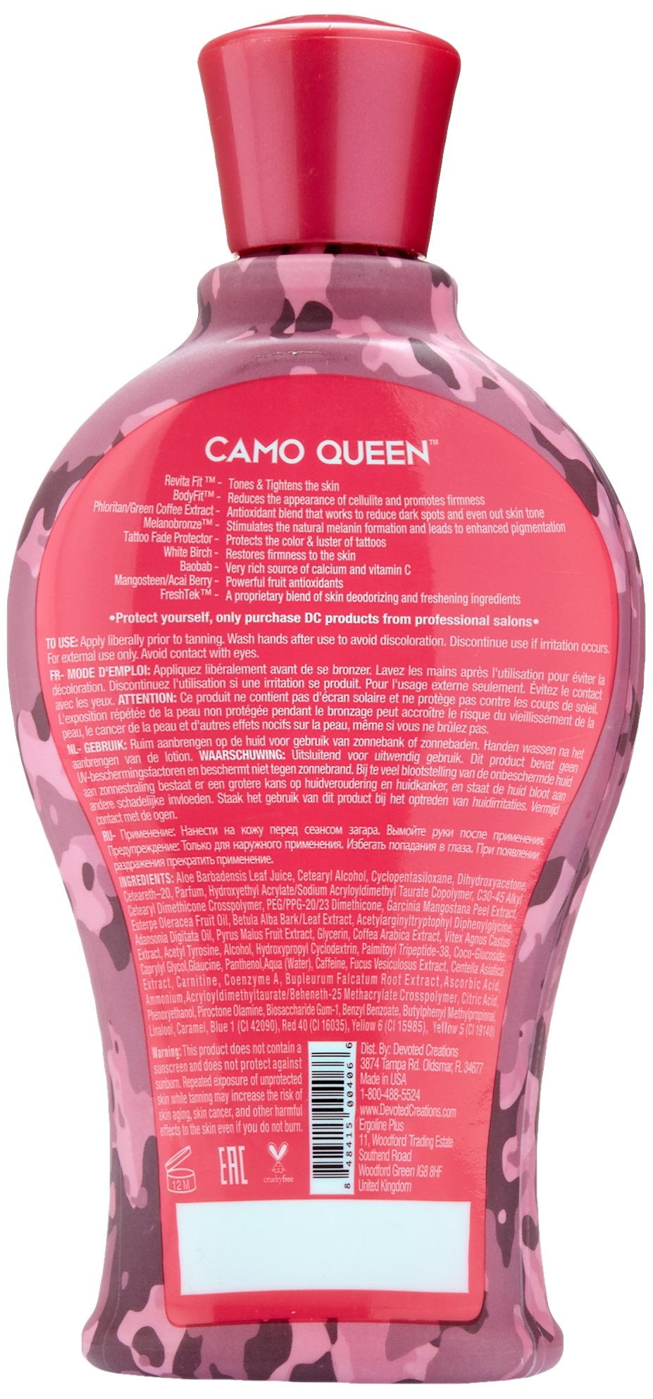 Devoted Creations Camo Queen Bronzing Lotion – 12.25 fl oz