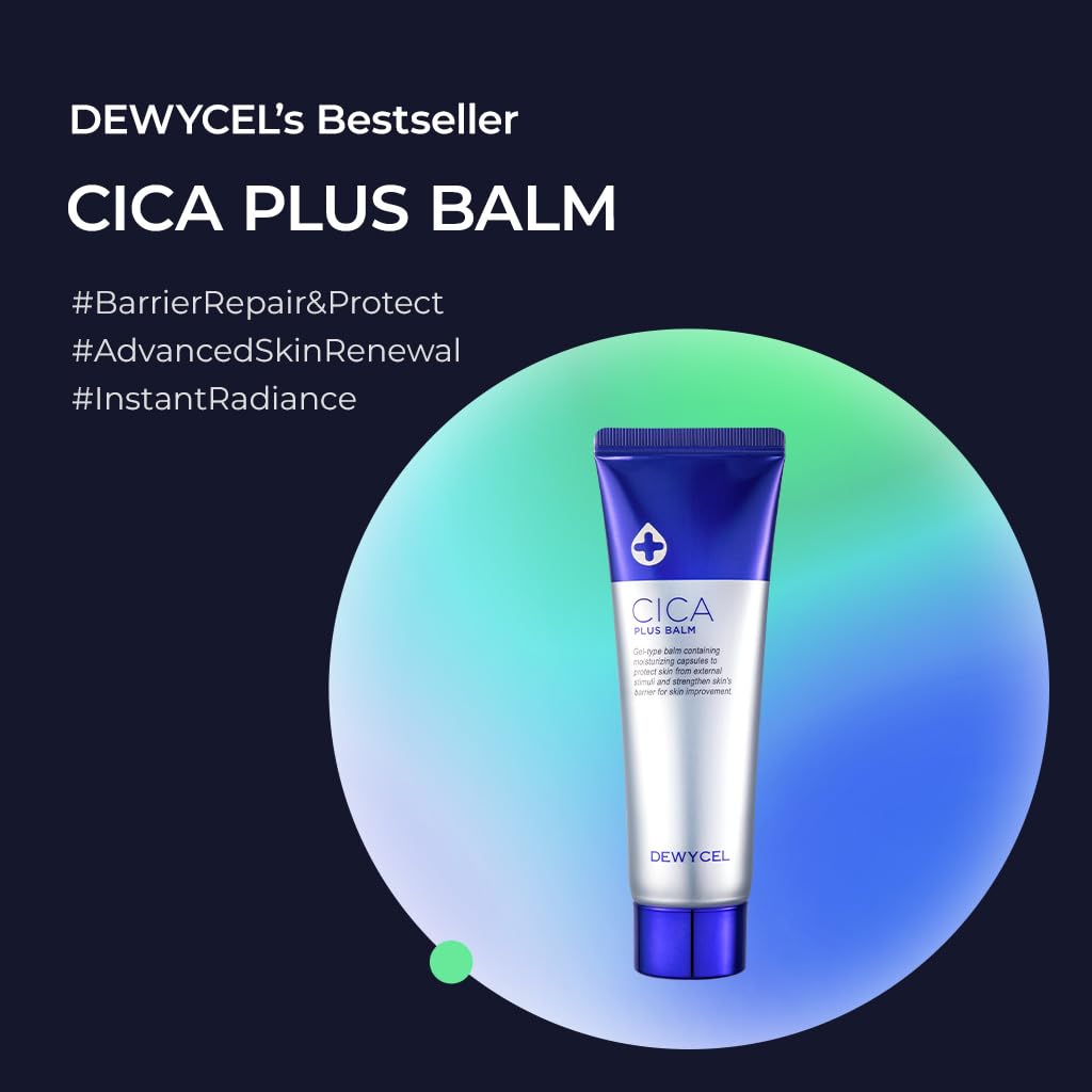 DEWYCEL Cica Plus Balm with Vitamin C Inducer — Premium Korean Day & Night Moisturizer | Centella Asiatica, Madecassoside, Hyaluronic Acid | 50 ml