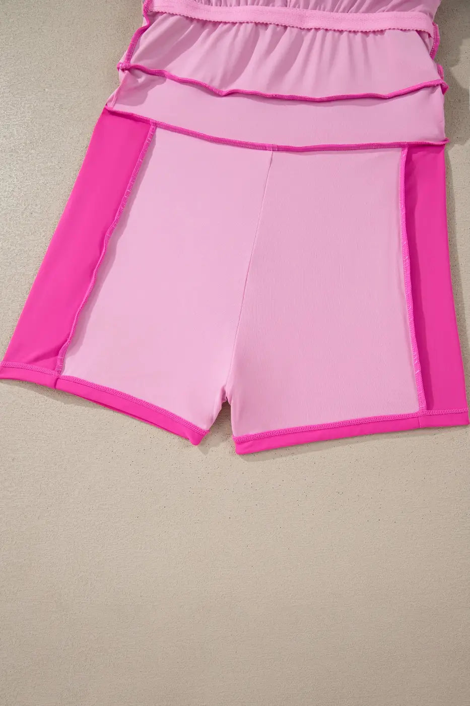 Pink Swim Dress With Built-In Shorts One Piece Swimsuit Women UK