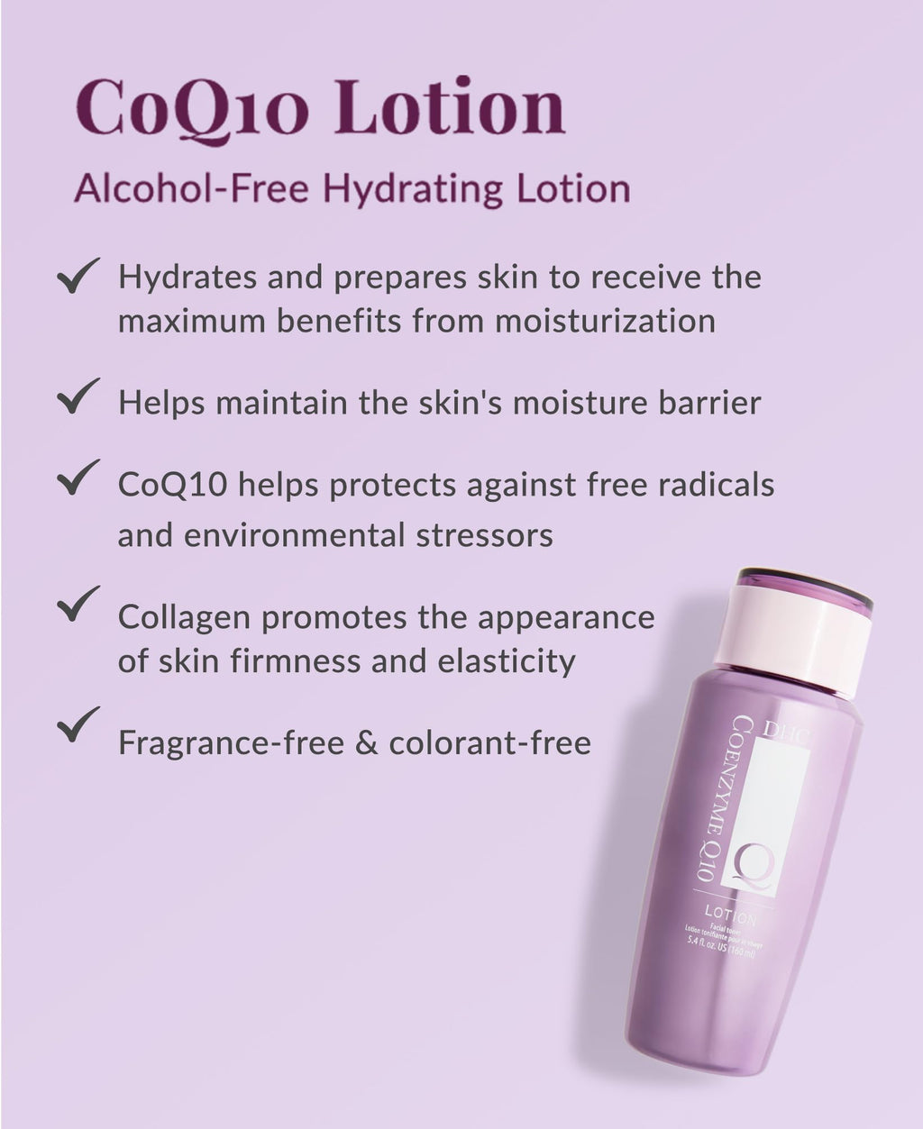 DHC CoQ10 Lotion – Alcohol-Free Hydrating Lotion for All Skin Types | 5.4 fl oz
