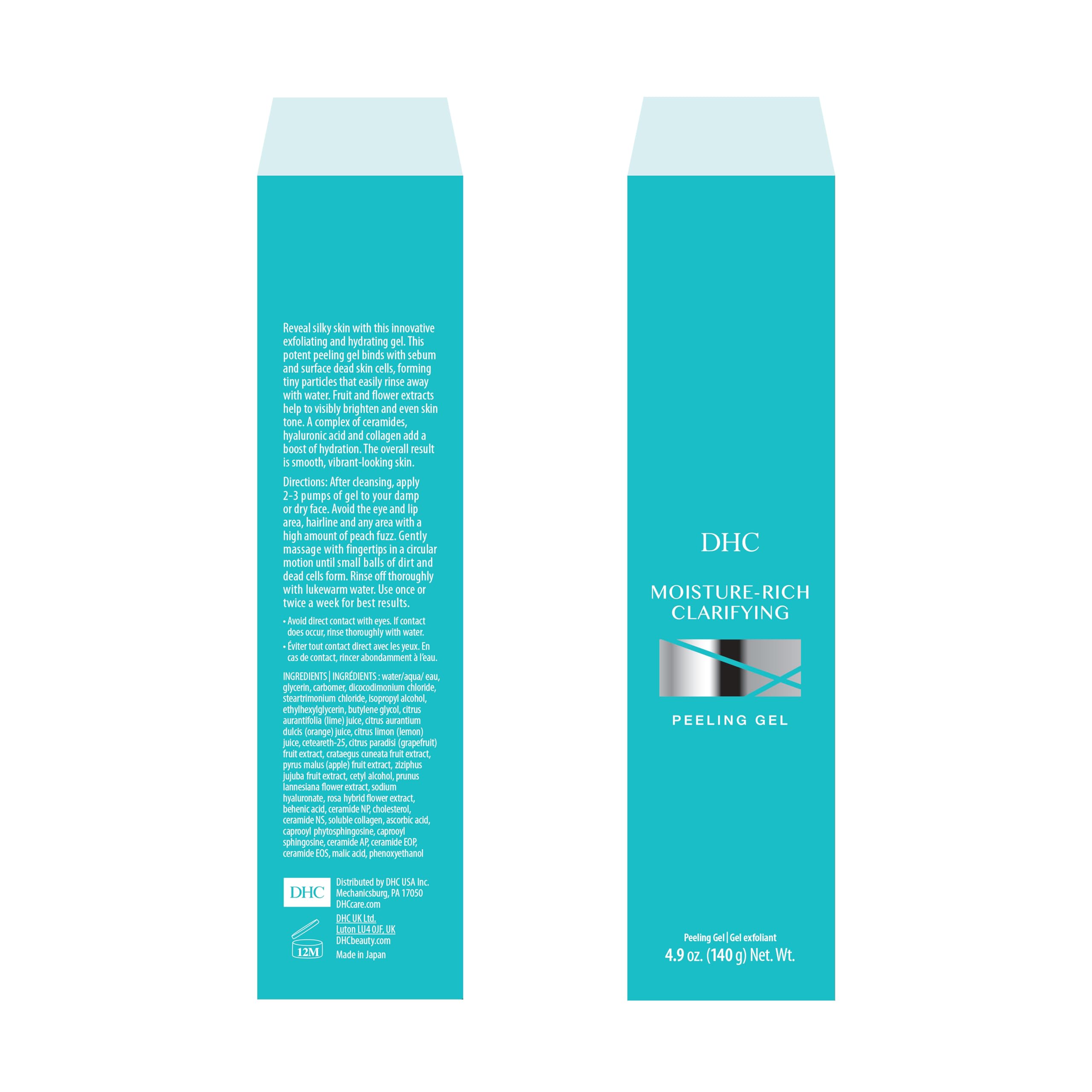 DHC Moisture-Rich Clarifying Peeling Gel – Hydrating Exfoliator for All Skin Types | 4.9 oz