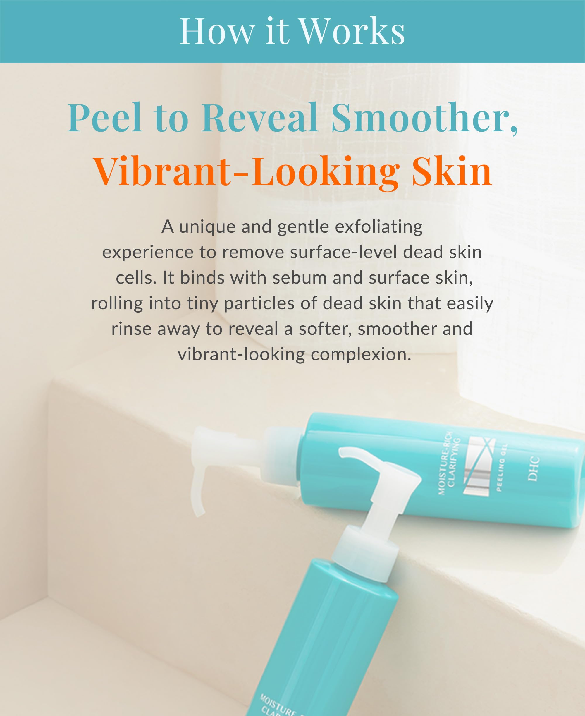 DHC Moisture-Rich Clarifying Peeling Gel – Hydrating Exfoliator for All Skin Types | 4.9 oz