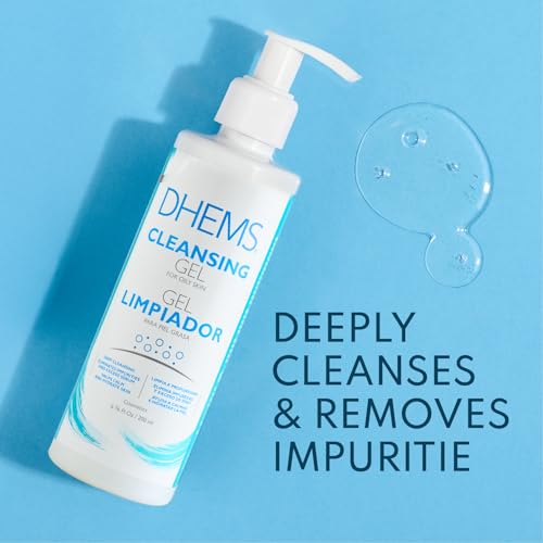 DHEMS Cleansing Gel: Daily Face Wash & Makeup Remover for Oily & Combination Skin