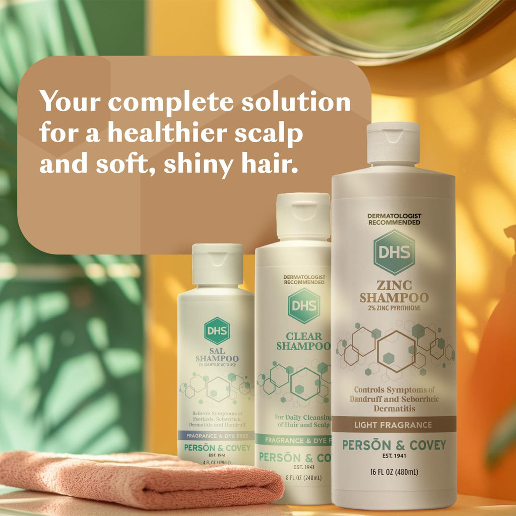 DHS Zinc Shampoo – 16 Oz (Pack of 2) | Detangling, Shine & Panthenol