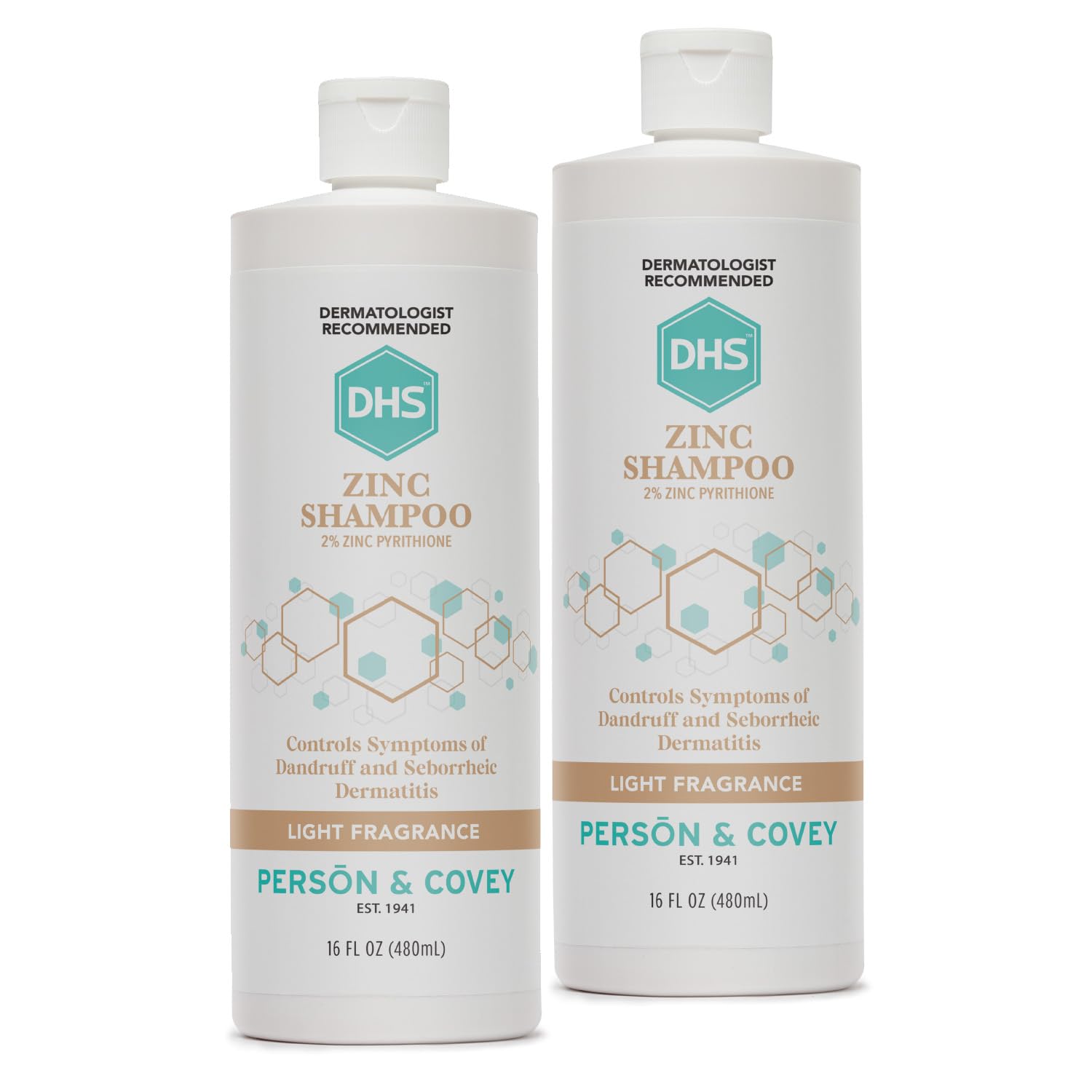 DHS Zinc Shampoo – 16 Oz (Pack of 2) | Detangling, Shine & Panthenol
