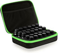 DHXYZZB Essential Oils Carrying Case – Holds 30 Bottles (5ml/10ml/15ml) with Hard EVA Shell, Green