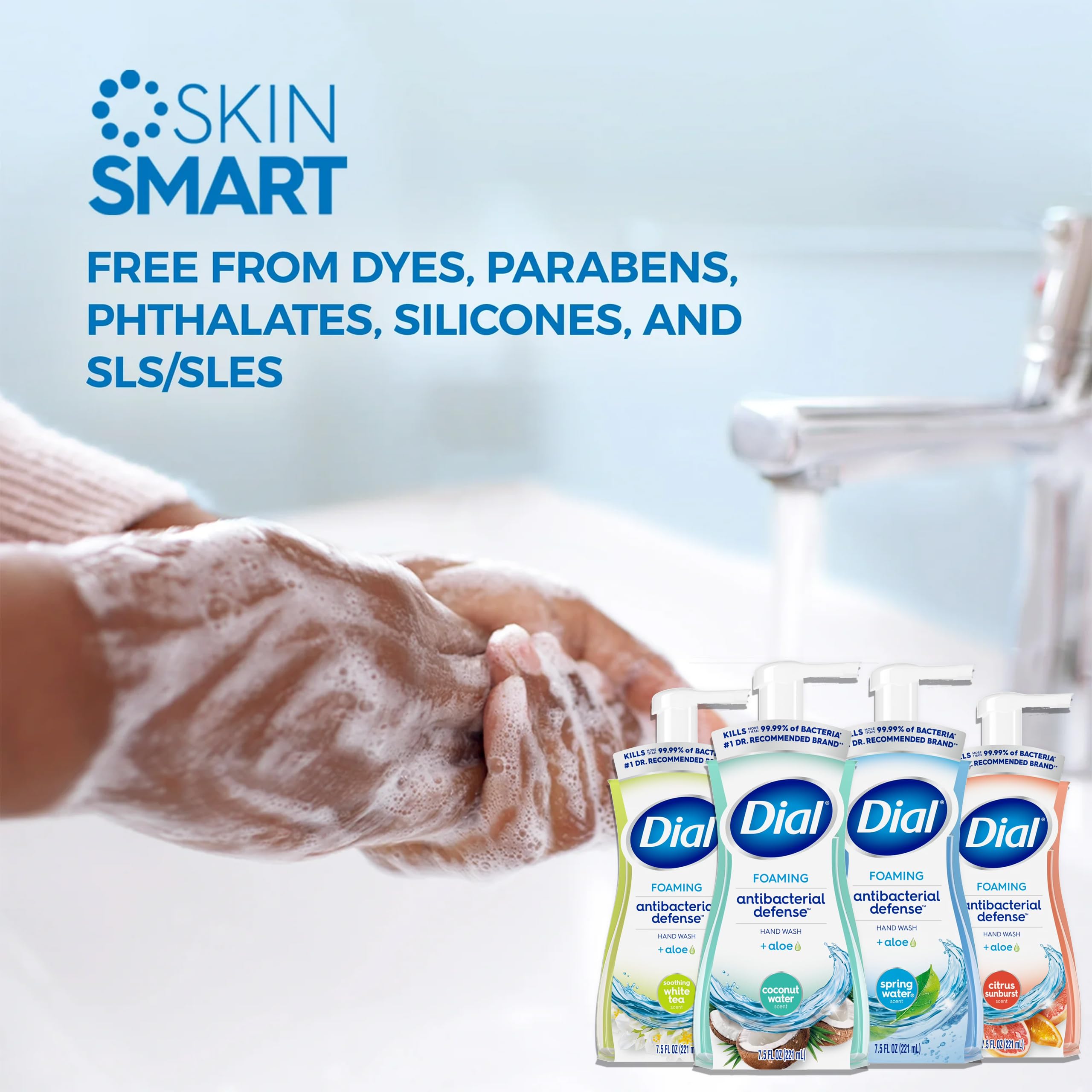 Dial Complete Foaming Anti-Bacterial Hand Wash 4-Pack - Assorted Scents, 7.5 oz Each