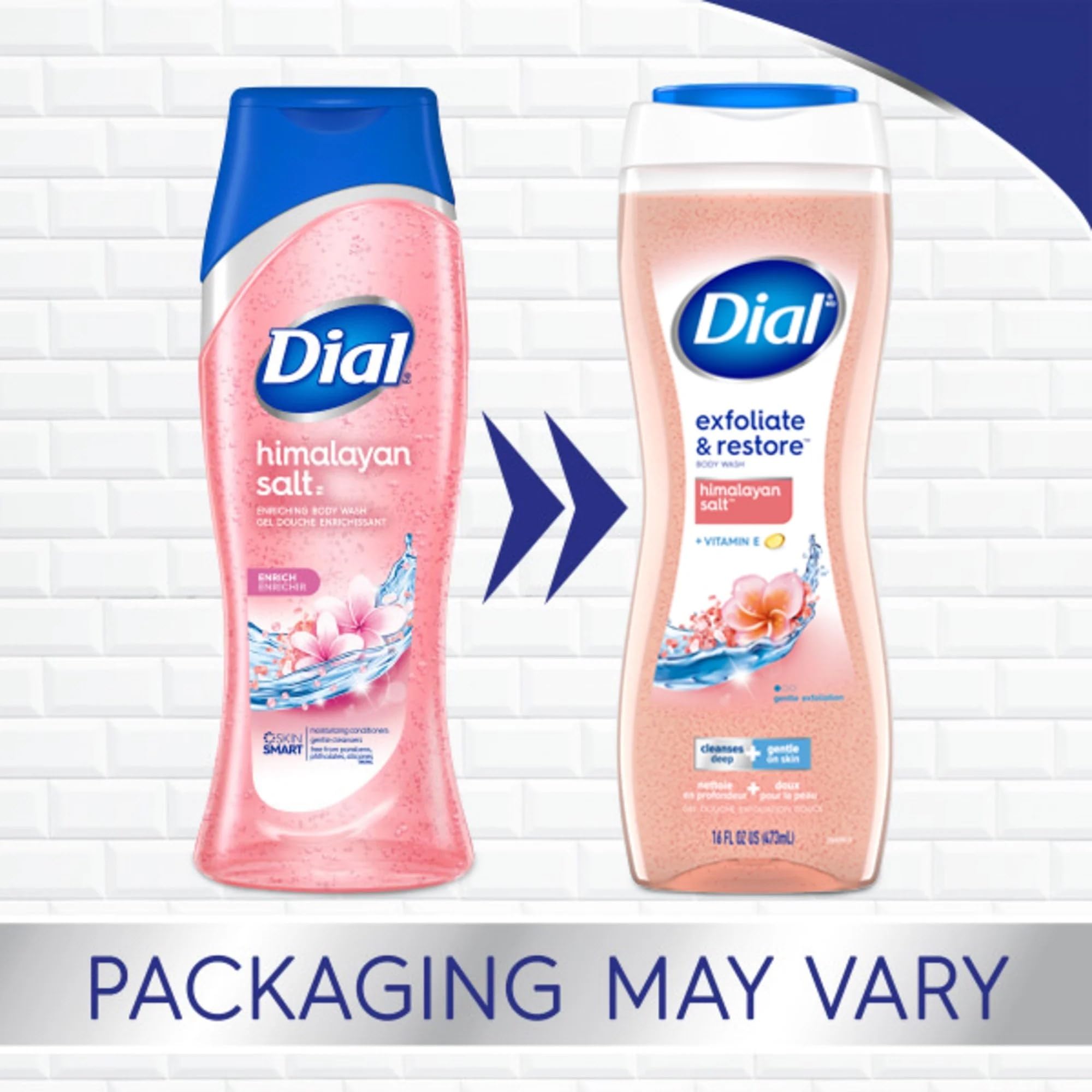 Dial Enriching Body Wash with Himalayan Salt – Hydrating 4-Pack (16 oz each)