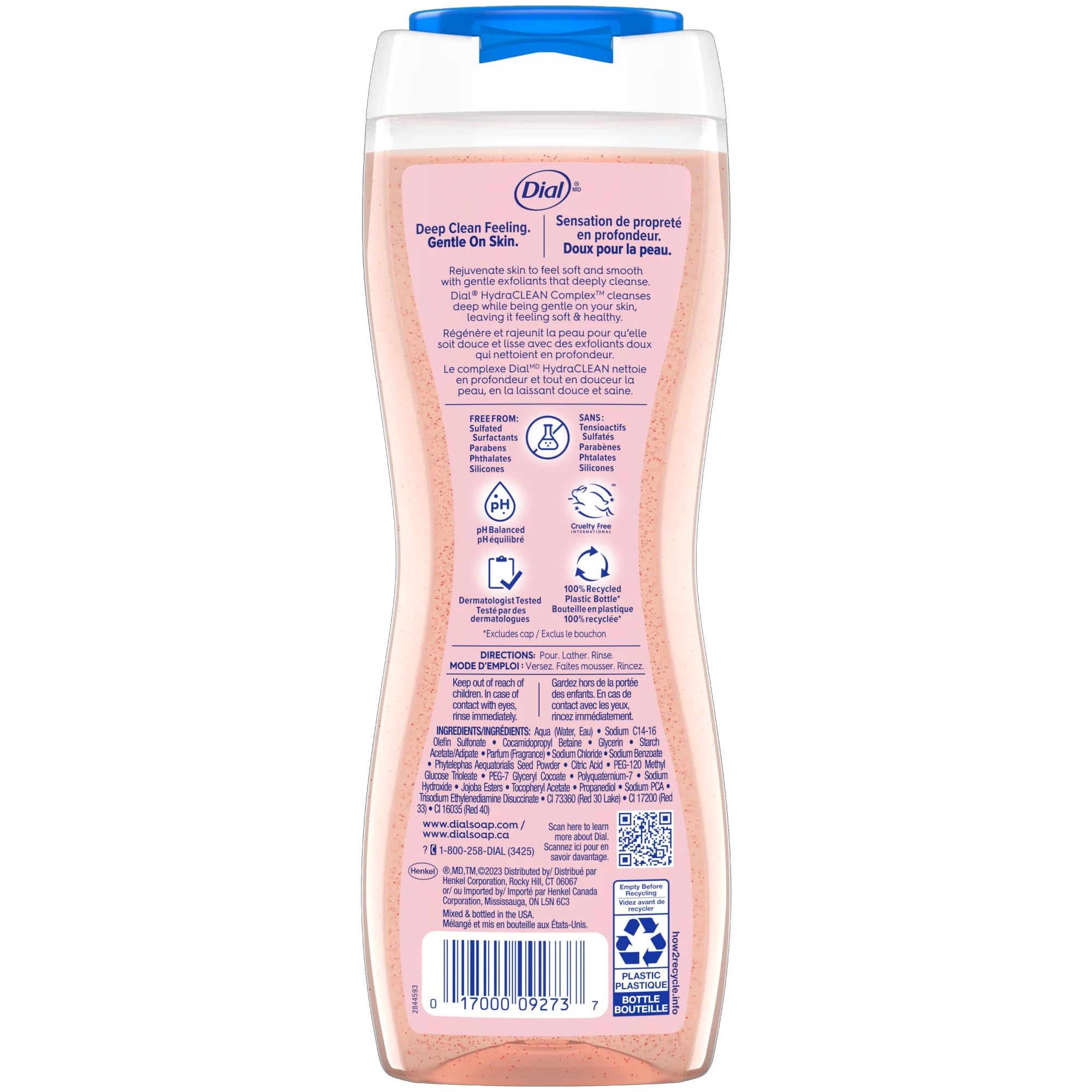 Dial Enriching Body Wash with Himalayan Salt – Hydrating 4-Pack (16 oz each)