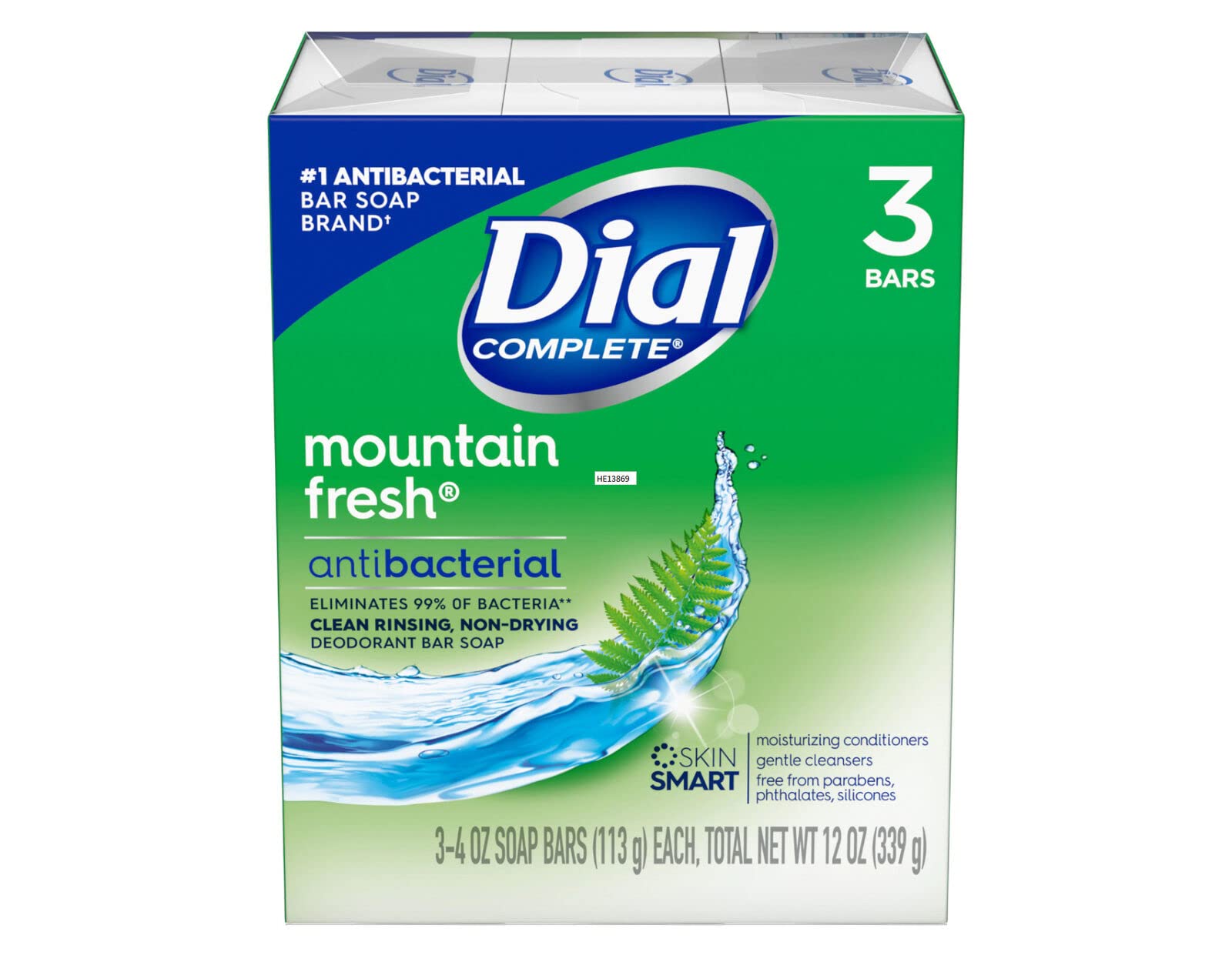 Dial Mountain Fresh Antibacterial Deodorant Bar Soap — 6 x 4 oz Bars