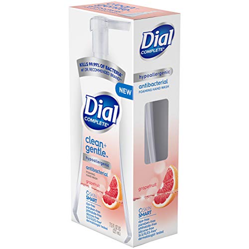 Dial Complete Clean + Gentle Antibacterial Foaming Hand Wash – Grapefruit, 7.5 Fl Oz (8 Count Case)