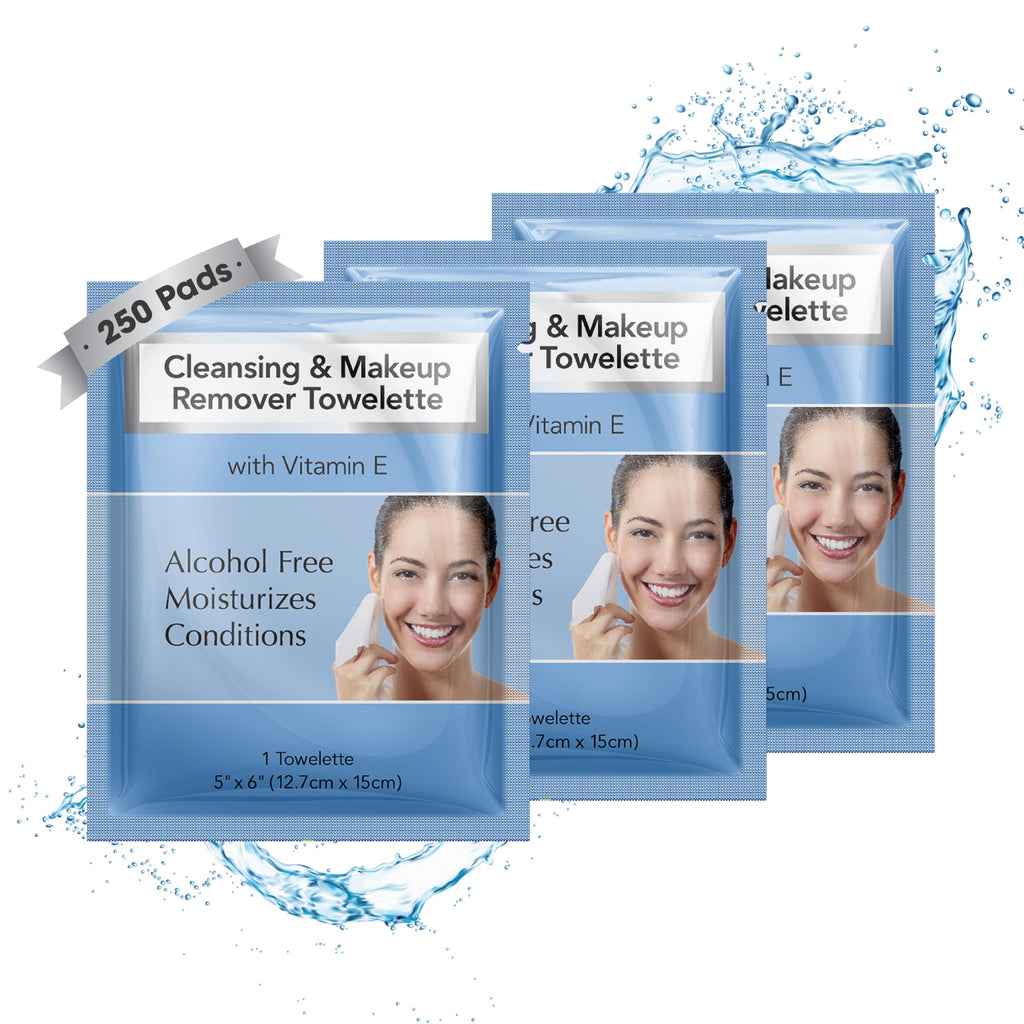 Diamond Wipes Makeup Remover Wipes – Alcohol-Free, Vitamin E, 250 Wipes