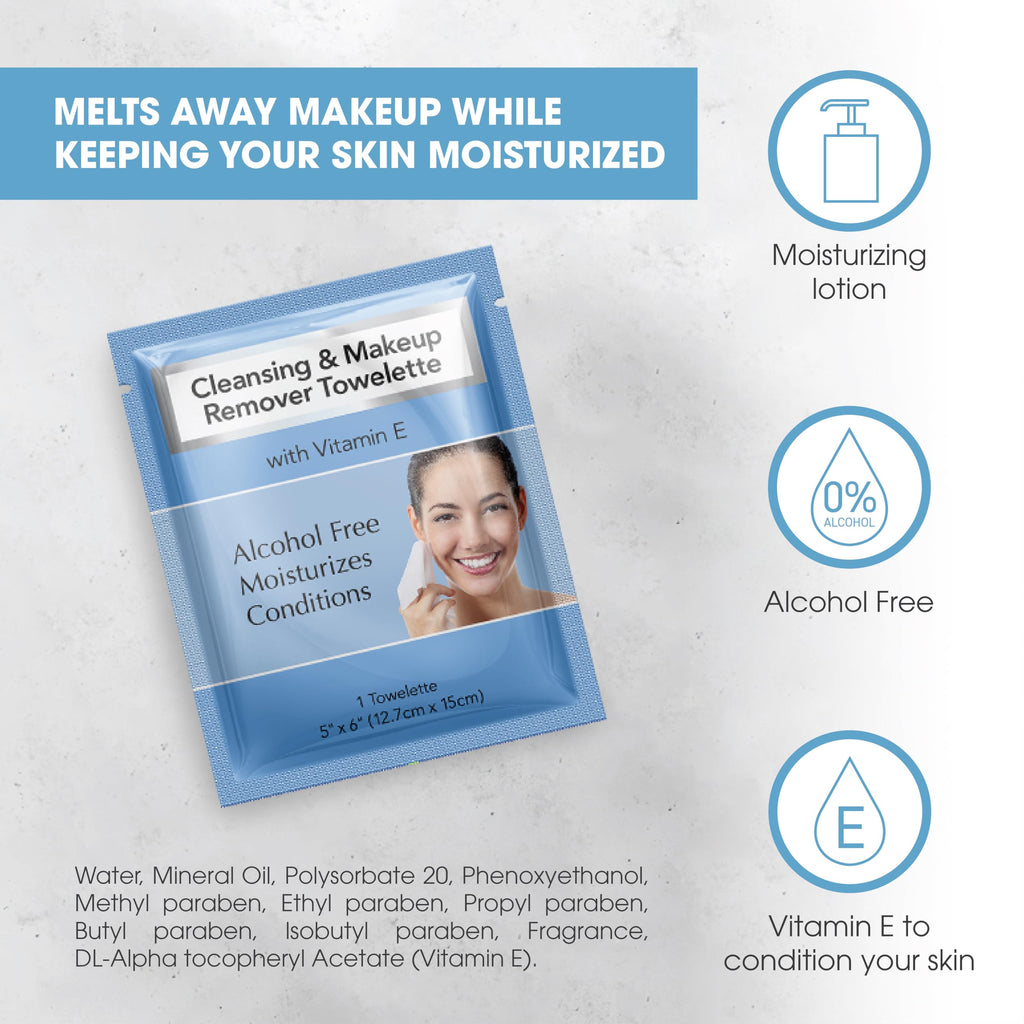 Diamond Wipes Makeup Remover Wipes – Alcohol-Free, Vitamin E, 250 Wipes
