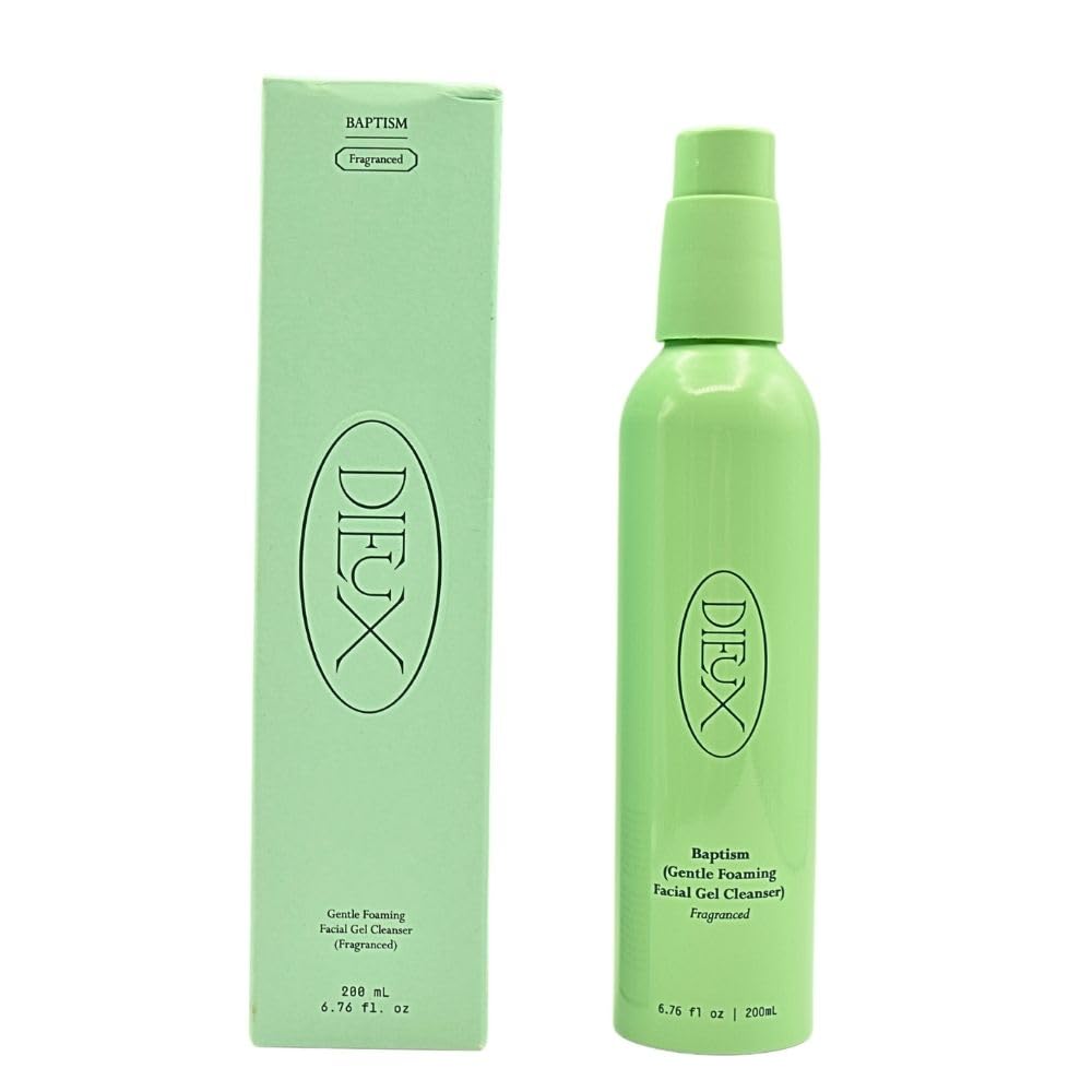 Dieux Baptism Gentle Foaming Facial Gel Cleanser – Hydrating, Fragrance Options, 6.76 oz