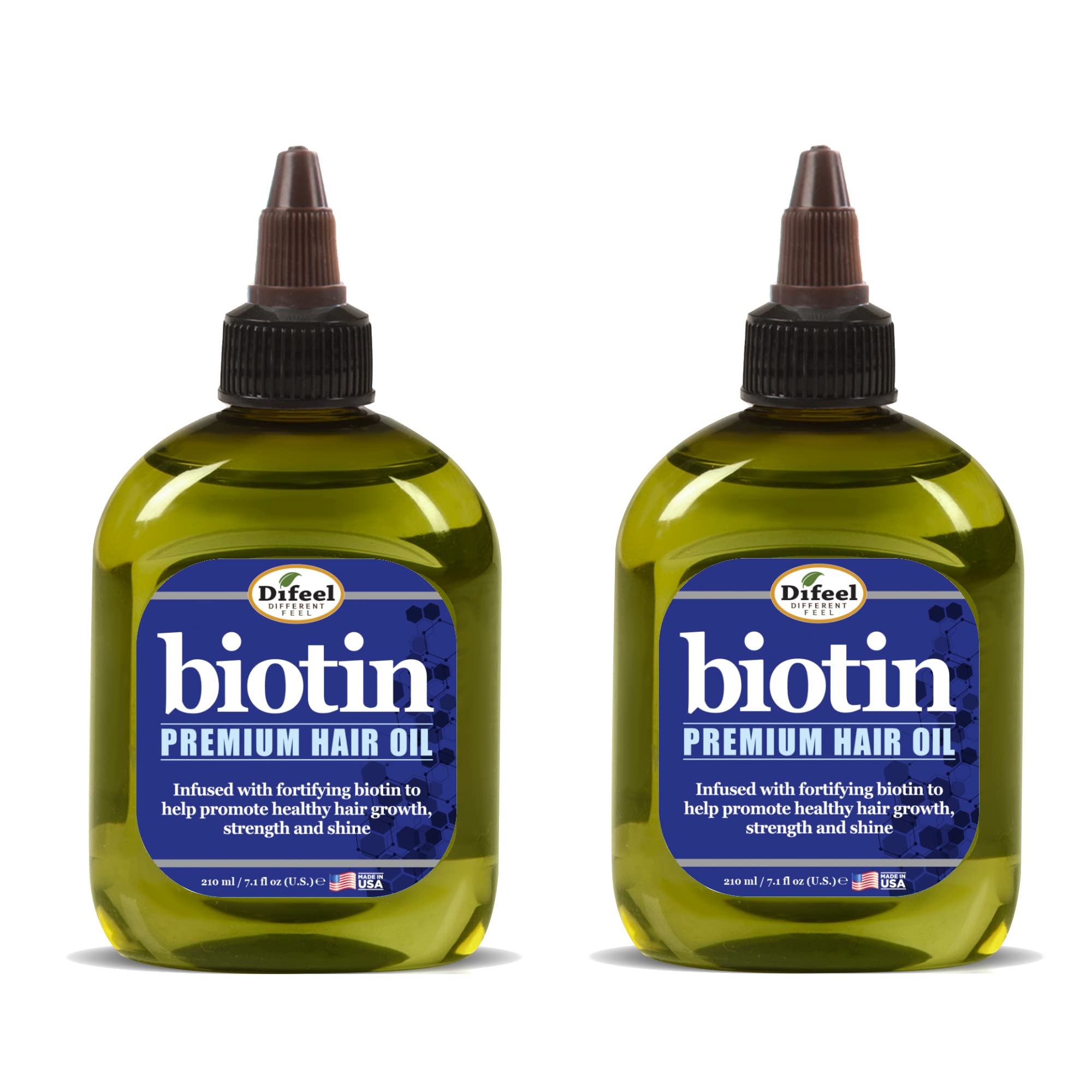 Difeel Premium Biotin Hair Oil 7.1 oz (Pack of 2) – ProGrowth Fortified