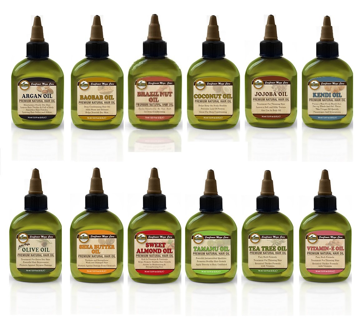 Difeel Premium Natural Hair Oil Collection – 12-Piece Essential Oil Set