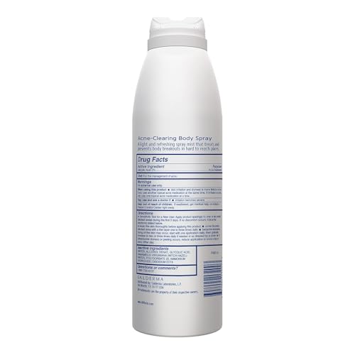 Differin Acne-Clearing Body Spray with Salicylic Acid – 2% SA, 360° Mist, 6 oz