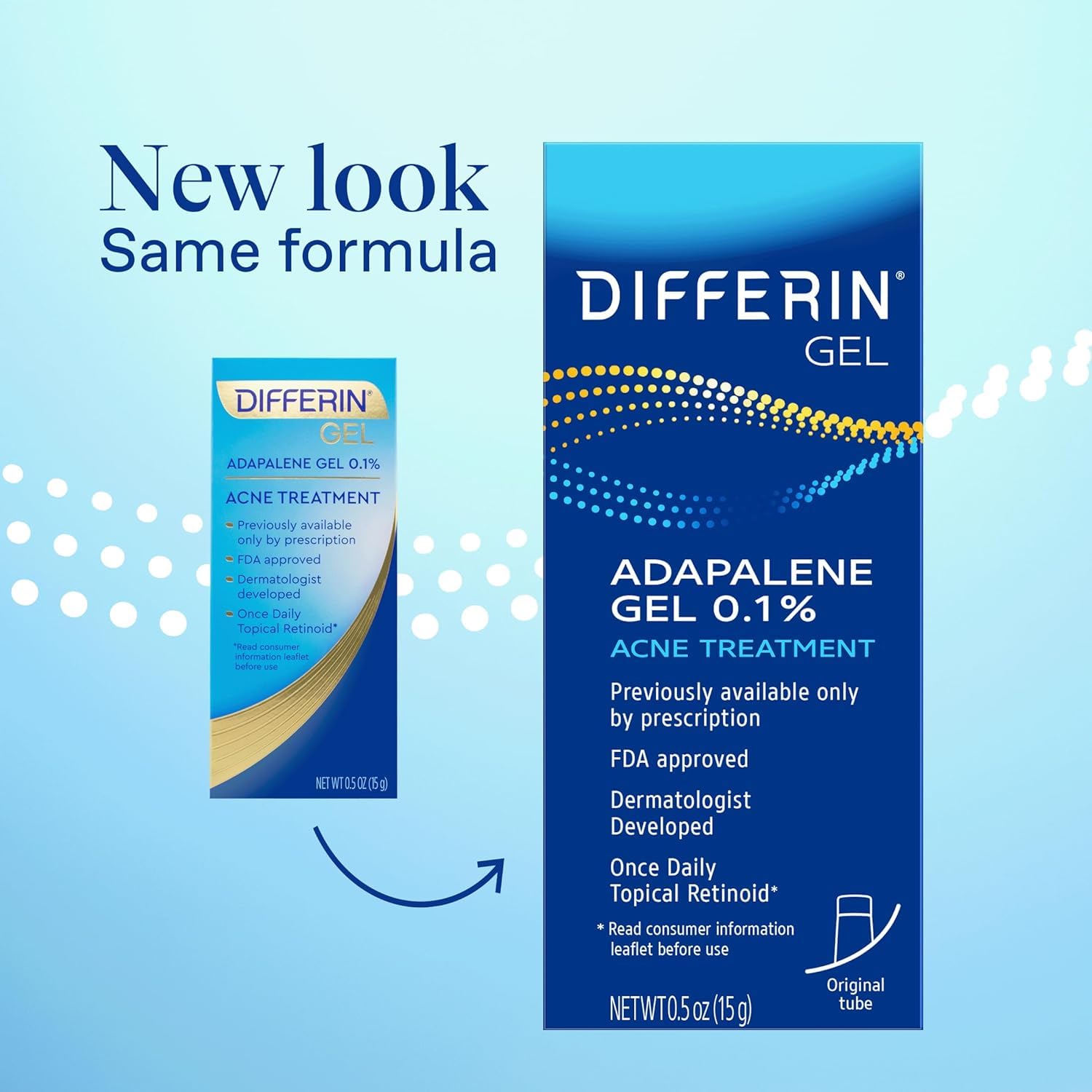 Differin Acne Treatment Gel 0.1% Adapalene – 15g Tube
