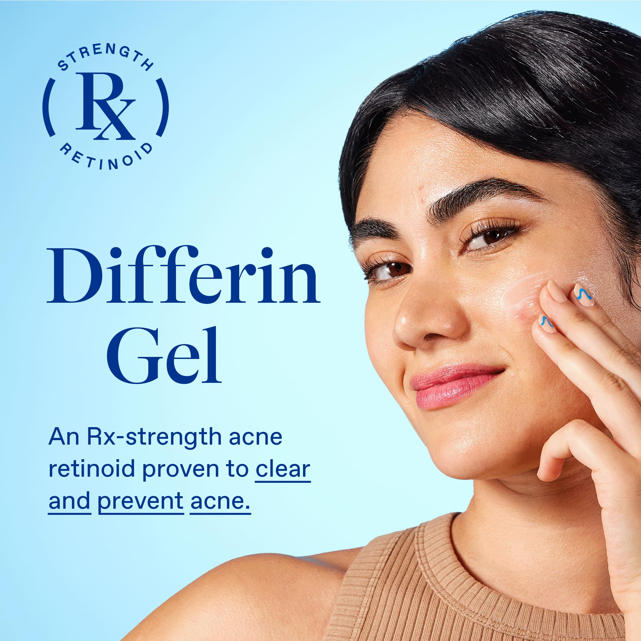Differin Acne Treatment Gel 0.1% Adapalene – 30 Day Supply, 15g Pump (Packaging May Vary)