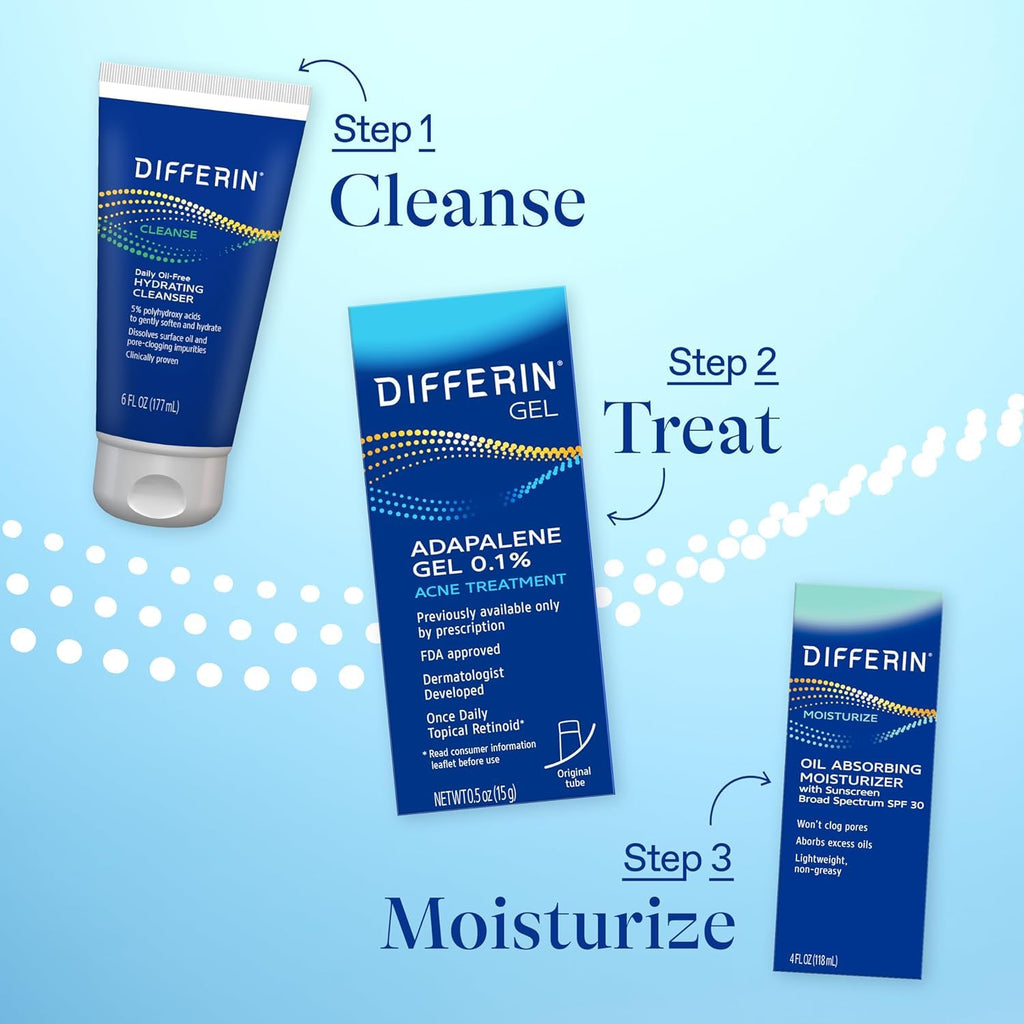 Differin Acne Treatment Gel 0.1% Adapalene – 15g Tube